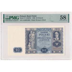 20 złotych 1936 - AA - PMG 58 - pierwsza seria