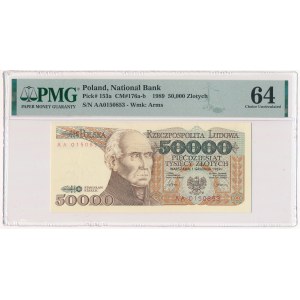50.000 złotych 1989 - AA - PMG 64