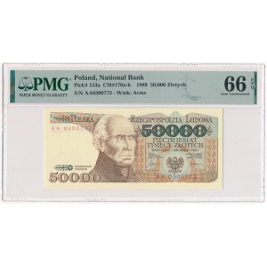 50.000 złotych 1989 - AA - PMG 66 EPQ