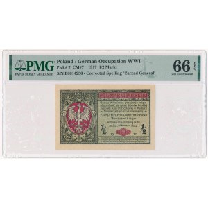 1/2 marki 1916 - Generał - PMG 66 EPQ
