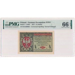 1/2 marki 1916 - Generał - PMG 66 EPQ