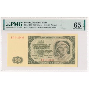 50 złotych 1948 - ED - PMG 65 EPQ