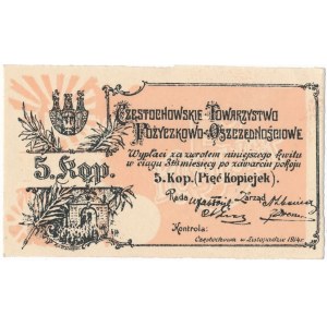 Częstochowa, 5 kopiejek 1914 - jednostronna