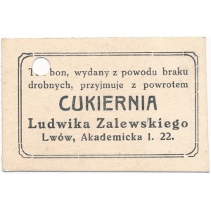 Lwów, Cukiernia Ludwika Zalewskiego, 90 halerzy (1918)