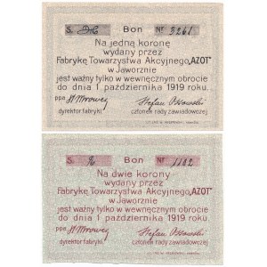 Jaworzno, Azot, 1-2 korony 1919 (2 szt.)