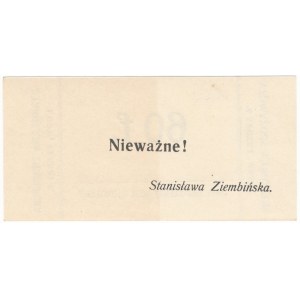 Lwów, Stanisława Ziembińska - Składnica Spożywcza, bon na 60 fenigów