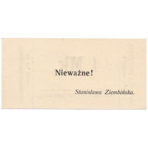 Lwów, Stanisława Ziembińska - Składnica Spożywcza, bon na 1 markę