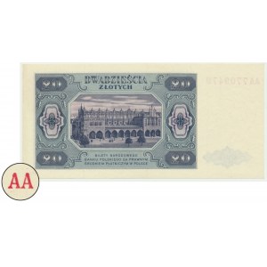 20 złotych 1948 - AA - BARDZO RZADKA SERIA