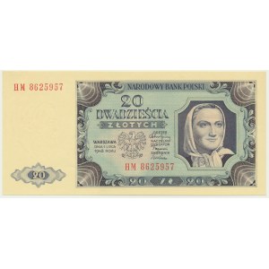 20 złotych 1948 - HM - PAPIER PLASTYFIKOWANY