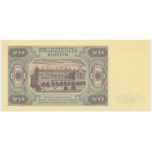 20 złotych 1948 - HM - PAPIER PLASTYFIKOWANY
