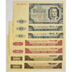 Zestaw, 20-500 złotych 1948 (7 szt.)