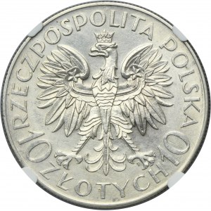 Traugutt, 10 złotych 1933 - NGC UNC DETAILS