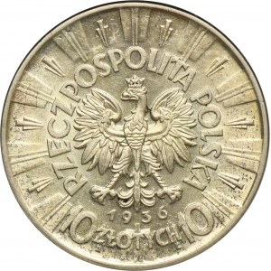 Piłsudski, 10 złotych 1936 - GCN AU55