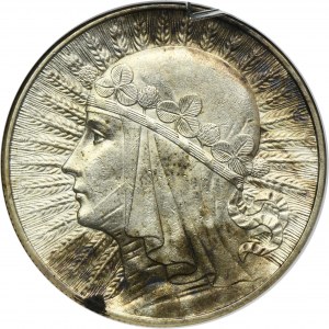 Głowa Kobiety, 10 złotych Londyn 1932 - GCN AU58