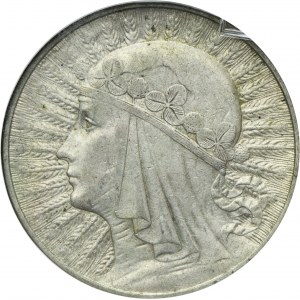 Głowa Kobiety, 10 złotych Warszawa 1933 - GCN AU53
