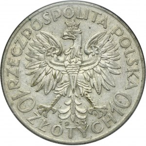 Głowa Kobiety, 10 złotych Warszawa 1933 - GCN AU53