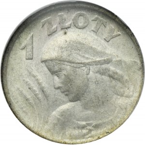 Kobieta i kłosy, 1 złoty Paryż 1924 - GCN MS61