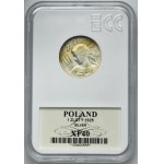 Kobieta i kłosy, 1 złoty Londyn 1925 - kropka po dacie - GCN XF40