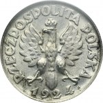 Kobieta i kłosy, 2 złote Birmingham 1924 - literka H - GCN AU55