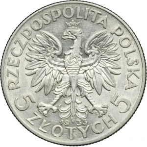 Głowa Kobiety, 5 złotych Warszawa 1933