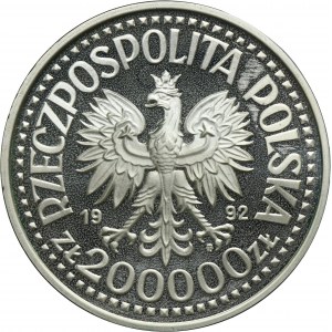 200.000 złotych 1992 Władysław III Warneńczyk - popiersie