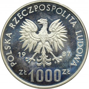 PRÓBA, 1.000 złotych 1987 XV Zimowe Igrzyska Olimpijskie 1988
