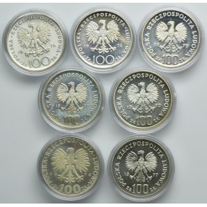Zestaw, 100 złotych 1974-1979 (7 szt.)