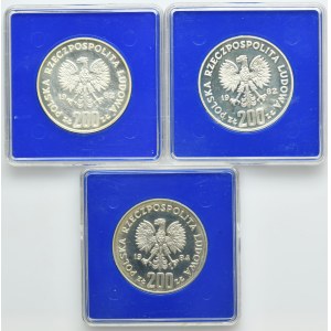 Zestaw, 200 złotych 1982-1984 (3 szt.)
