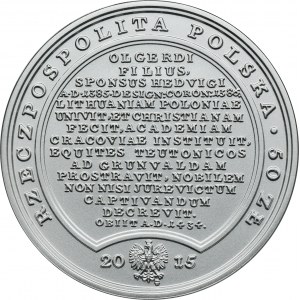 Skarby Stanisława Augusta, 50 złotych 2015 Władysław Jagiełło
