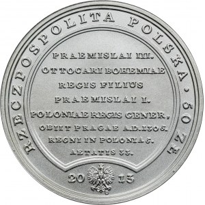 Skarby Stanisława Augusta, 50 złotych 2013 Wacław II Czeski