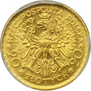 20 złotych 1925 Chrobry - PCGS MS65