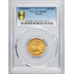 20 złotych 1925 Chrobry - PCGS MS65