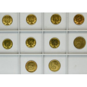 Zestaw, 2-5 złotych 1979-1988 (10 szt.)