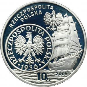 10 złotych 2005 Dzieje złotego, Żaglowiec