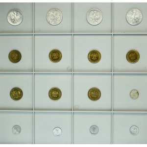 Zestaw, 5 groszy i 5 złotych 1959-1988 (16 szt.)