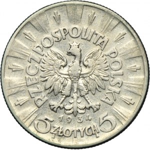 Piłsudski, 5 złotych 1934