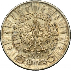 Piłsudski, 5 złotych 1936