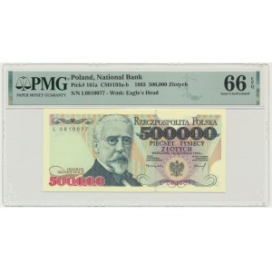 500.000 złotych 1993 - L - PMG 66 EPQ