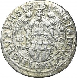 John II Casimir, 1/4 Thaler Thorn 1660 HDL - RARE
