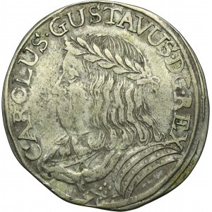 Swedish occupation, Carolus X Gustav, 1/4 Thaler Thorn undated - RARE