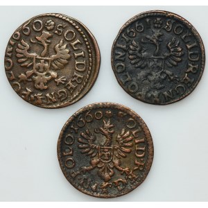 Set, John II Casimir, Schillings (3 pcs.)