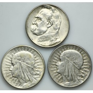 Zestaw, 5 złotych 1932-1938 (3 szt.)