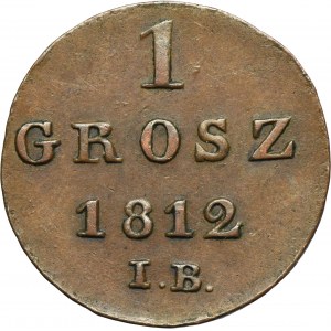 Duchy of Warsaw, 1 groschen Warsaw 1812 IB