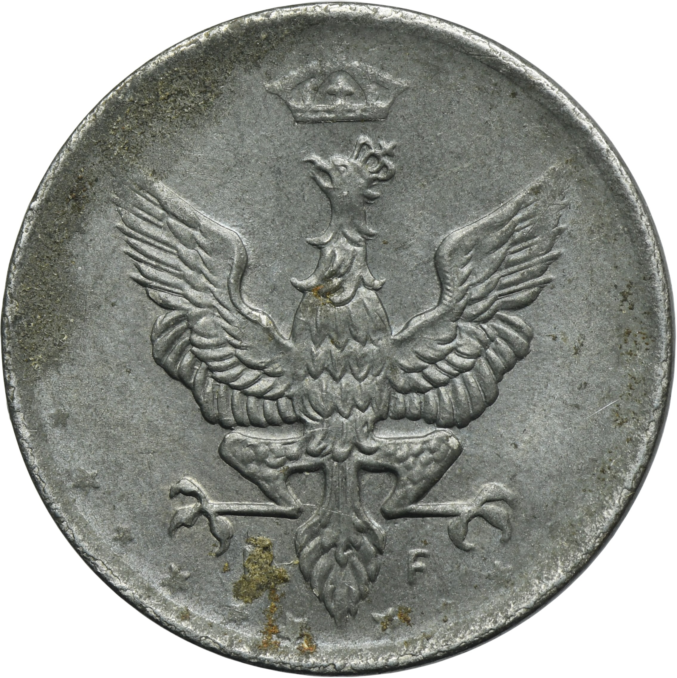 ドイツ占領地！ポーランド 1917年 10フィンゴウ【激レア】 Polish Kingdom, 10 fennig 1917 - インターネットオークション