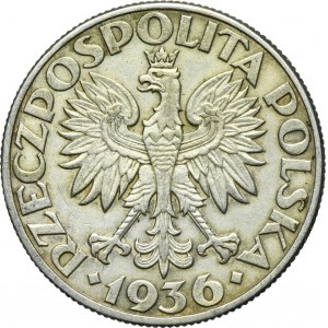 Żaglowiec, 5 złotych 1936