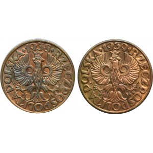 Zestaw, 5 groszy 1938-1939 (2 szt.)