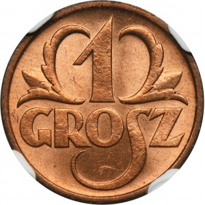 1 grosz 1937 - NGC MS65 RD