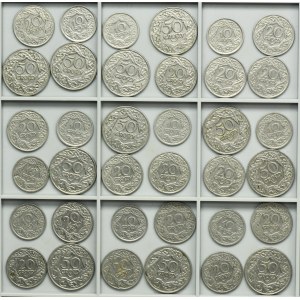 Zestaw, 10-50 groszy 1923 (36 szt.)