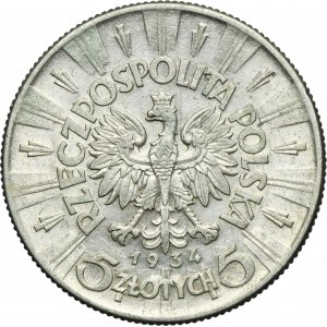 Piłsudski, 5 złotych 1934