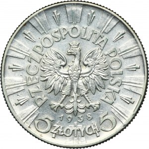Piłsudski, 5 złotych 1938
